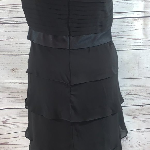 LIKE NEW FIESTA Long Black Layered Gown - Picture 7 of 7